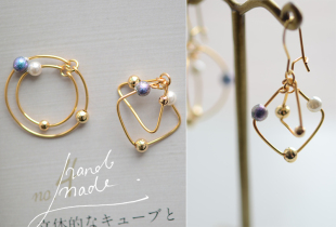 DIY耳饰吊坠 SZ260 施家珍珠 梦幻星空星球 1个 迷你宇宙星河系