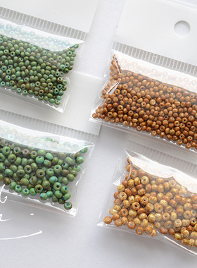 ZZ81 捷克毕加索色系8/0 11/0米珠  DIY串珠饰品散珠配件 5克 /袋