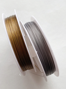 X121 实用不易断 0.38mm软钢丝线 手工DIY串珠手链项链配件 1卷价