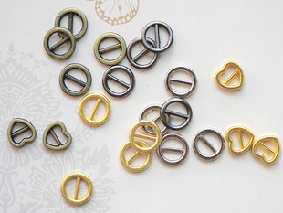 LF38 圆形5mm 爱心4mm 日字扣 金属连接扣搭扣娃衣服饰配件 4个