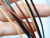 头层真牛皮绳扁绳 特细2mm厚1mm 编织皮条 LF44 DIY饰品配件 1米