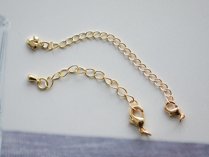 diy实用延长链铜镀金手工龙虾扣