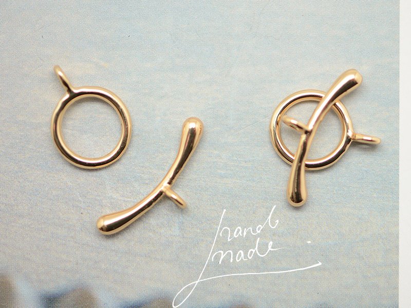 diy简洁风18k金项链连接扣