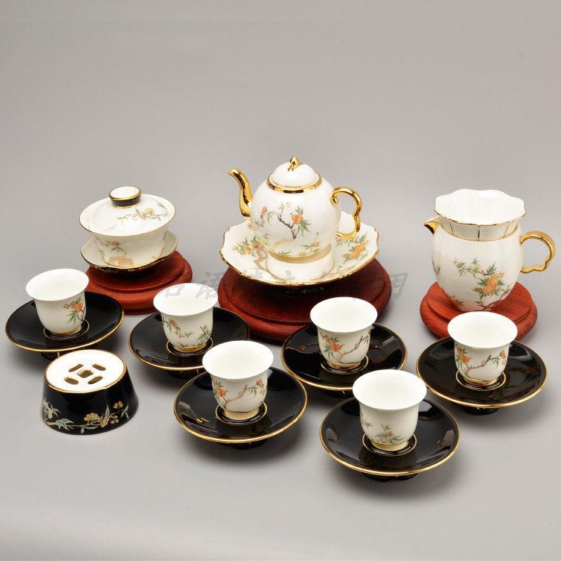 国瓷永丰瓷正品石榴家园夫人瓷21头陶瓷功夫茶具盖碗公道杯套装,餐饮具,功夫茶具,淘宝优惠券,粉丝福利购,淘宝优惠卷