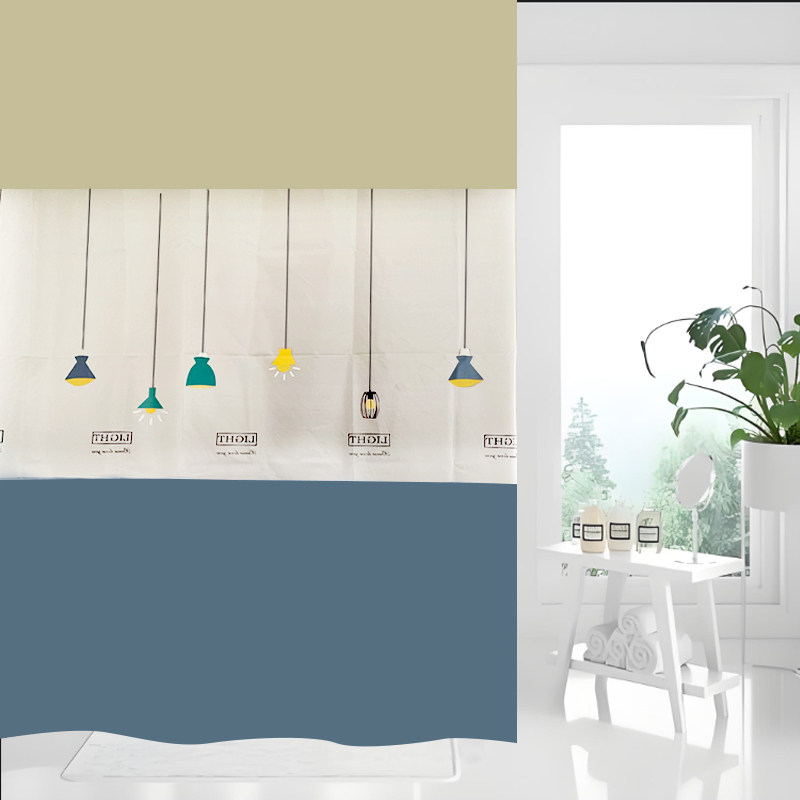 外贸卫生间浴帘布防霉防水浴帘套装免打孔浴室隔断帘门帘窗户挂帘,家庭/个人清洁工具,浴帘,淘宝优惠券,粉丝福利购,淘宝优惠卷