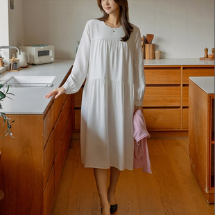 大码 圆领后拉链时尚 女装 新款 气质连衣裙特 2026靓丽早春装 韩国代购