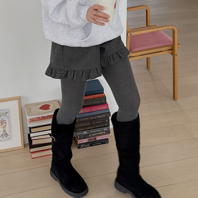 韩国代购大码女装2025靓丽冬装新款松紧腰显瘦毛呢木耳边时尚短裤