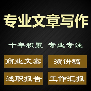 文章撰写述职报告工作总结润色征文商业文案创做演讲稿编写作服务