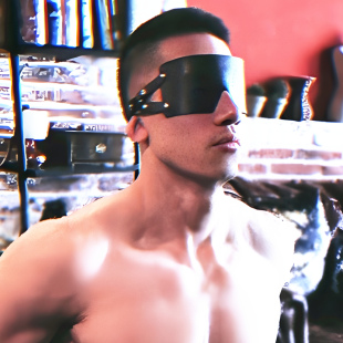 新款哥特暗黑系皮革眼罩软皮舒适男女遮光另类玩具面罩禁欲系性感