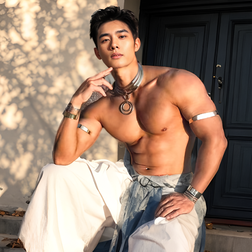 男士古风汉服首饰套装