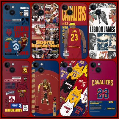 詹姆斯手机壳ip12/13mini/14plus/15Promax骑士队mate50/60篮球P60/70硅胶软壳IQOO11米14荣耀100 S24+ X90