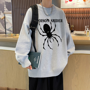 新款抖音直播高品质加厚半高领圆领毛衣线衣男针织衫M7013P48图片
