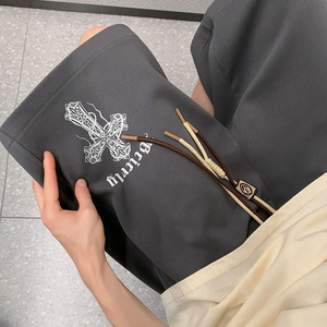 高级华夫格直播抖音供货十字架男中裤五分短裤A354K074P35控48