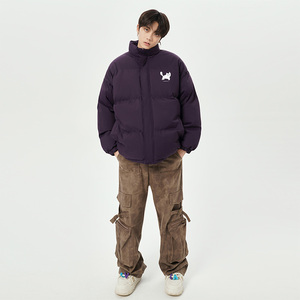 已注册日系直播抖音高品质宽松男面包服羽绒棉棉衣外套M1052P90图片