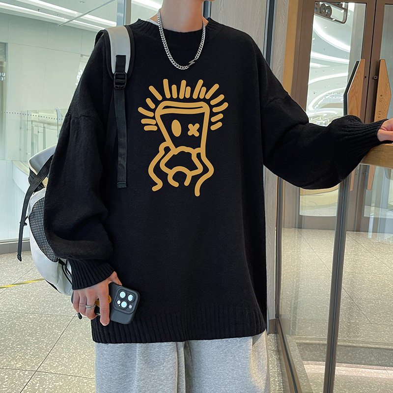 日系抖音直播高品质圆领半高领加厚毛衣线衣男针织衫M7068P48控68，男装针织衫/毛衣，电商C408-1(原B339-1)