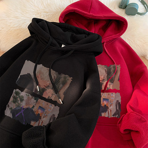 已注册重磅美式直播抖音品质加厚连帽卫衣外套W4116常规P38加绒48图片