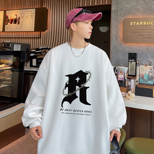 已注册供抖音直播品质重磅菠萝格圆领宽松男卫衣W2001P45控68