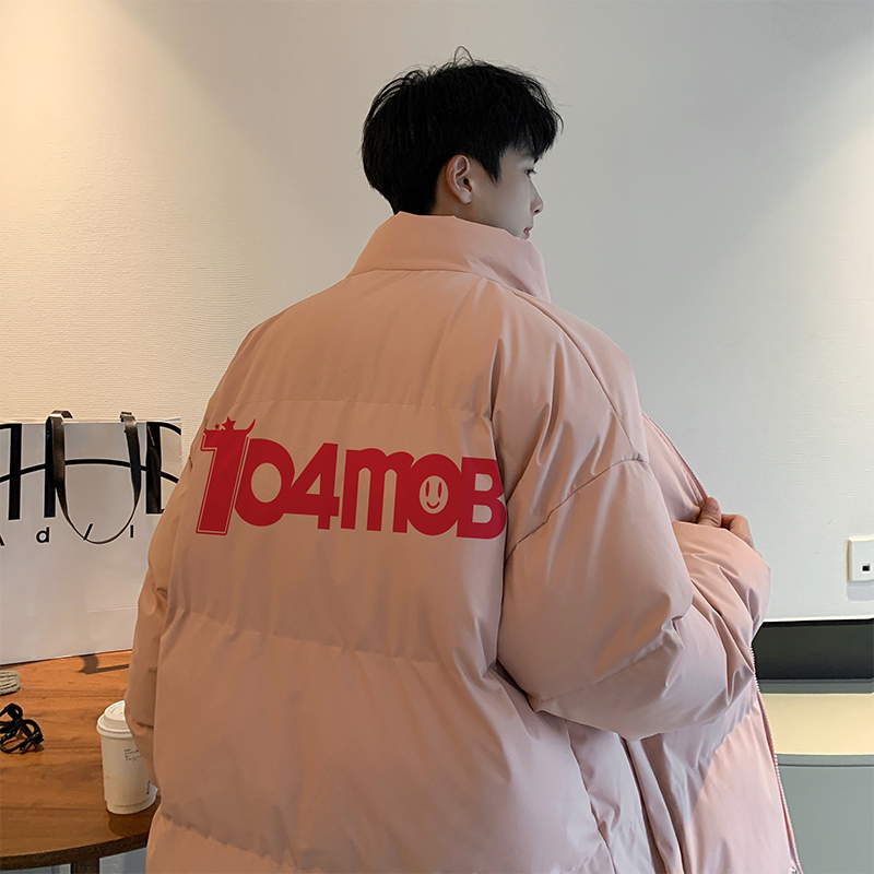 已注册有版权抖音直播品质红字印花面包服羽绒棉棉衣外套M1060P90,男装棉衣,电商C408-1(原B339-1)