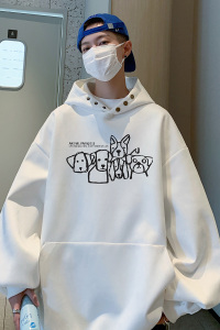 已注册直播抖音得物高品质麂皮绒宽松男连帽卫衣外套W7038P55控79图片