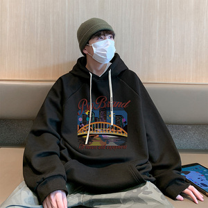 已注册港风直播抖音得物高品质男宽松连帽卫衣外套W5017P45控68图片