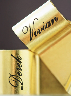 【可定制】圆体花体 英文书法copperplate斜杆蘸水笔配件金属法兰