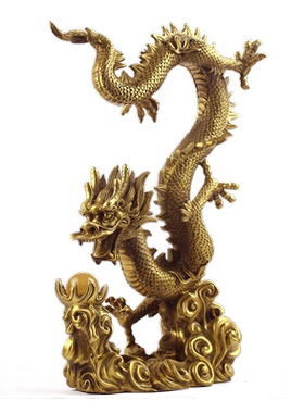 金属龙摆件飞龙在天五爪金龙