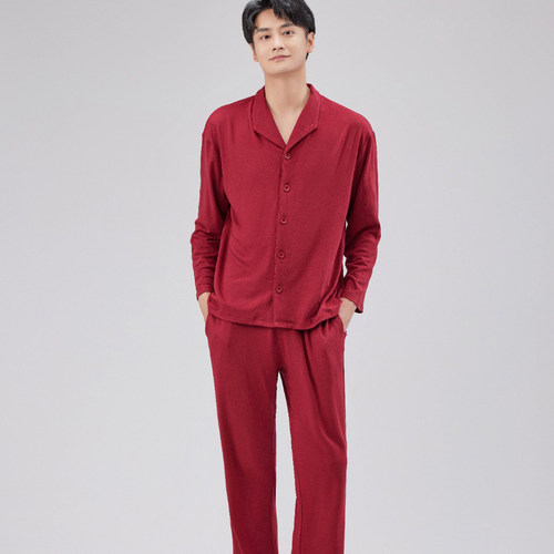 CDIDER凯迪娅正品男秋冬羊绒蚕丝长袖家居服套装MM59419高端睡衣