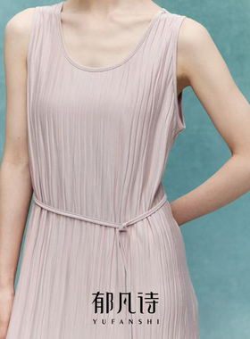 YU50301凡50305诗25新春夏女睡裙背心裙风琴褶冰丝家居服可外穿