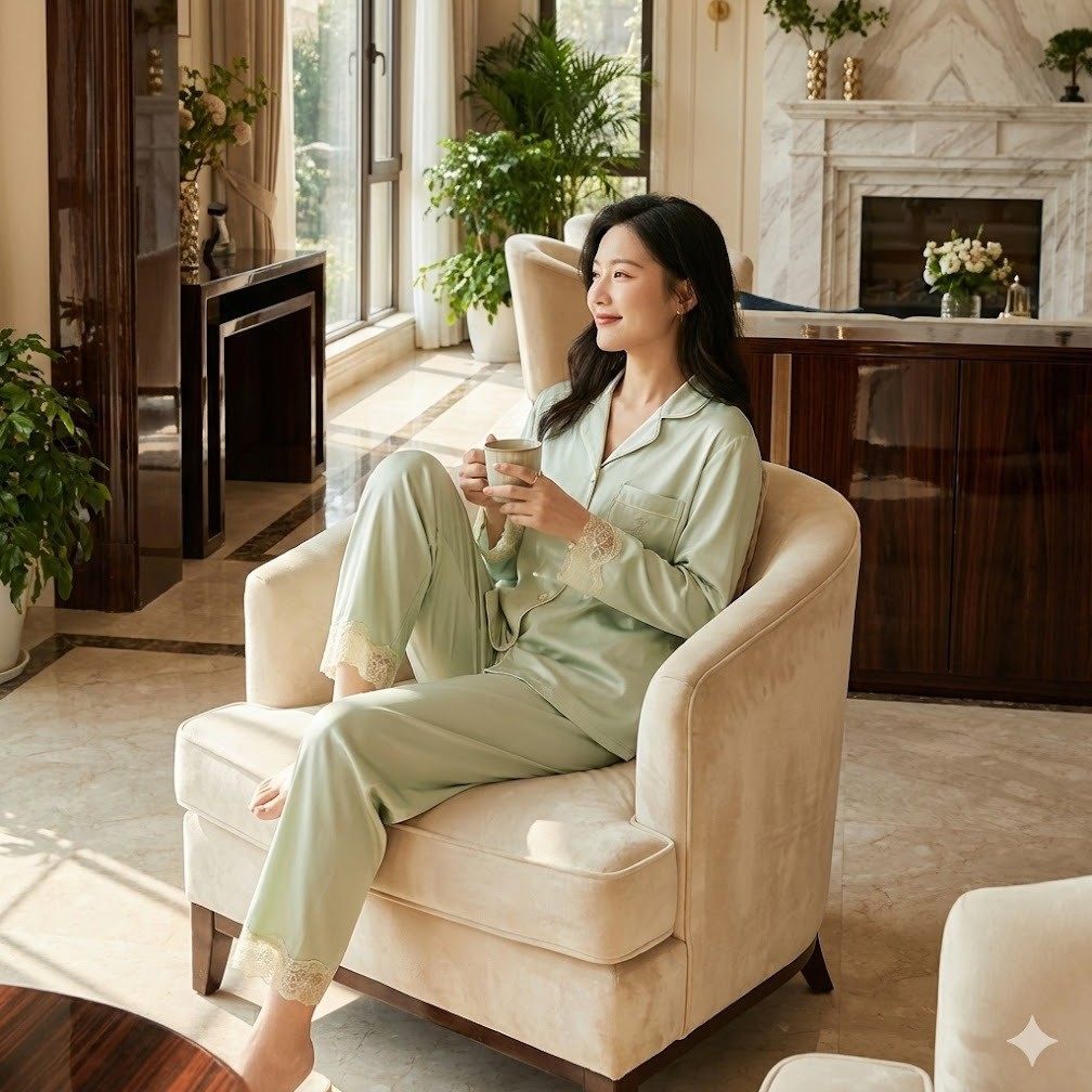 26春夏温柔蕾丝优可丝短袖长袖长裤开衫家居服套装休闲宽松睡衣,女士内衣/男士内衣/家居服,睡衣/家居服套装,淘宝优惠券,粉丝福利购,淘宝优惠卷