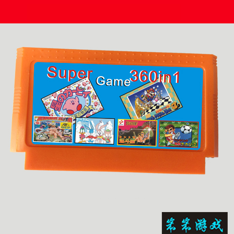 包邮FC8位红白机用游戏卡带星之卡比玛莉3兔宝宝360合一