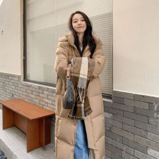 羽绒服女款女装冬装中长款加厚外套白鸭绒羽绒服大码批发