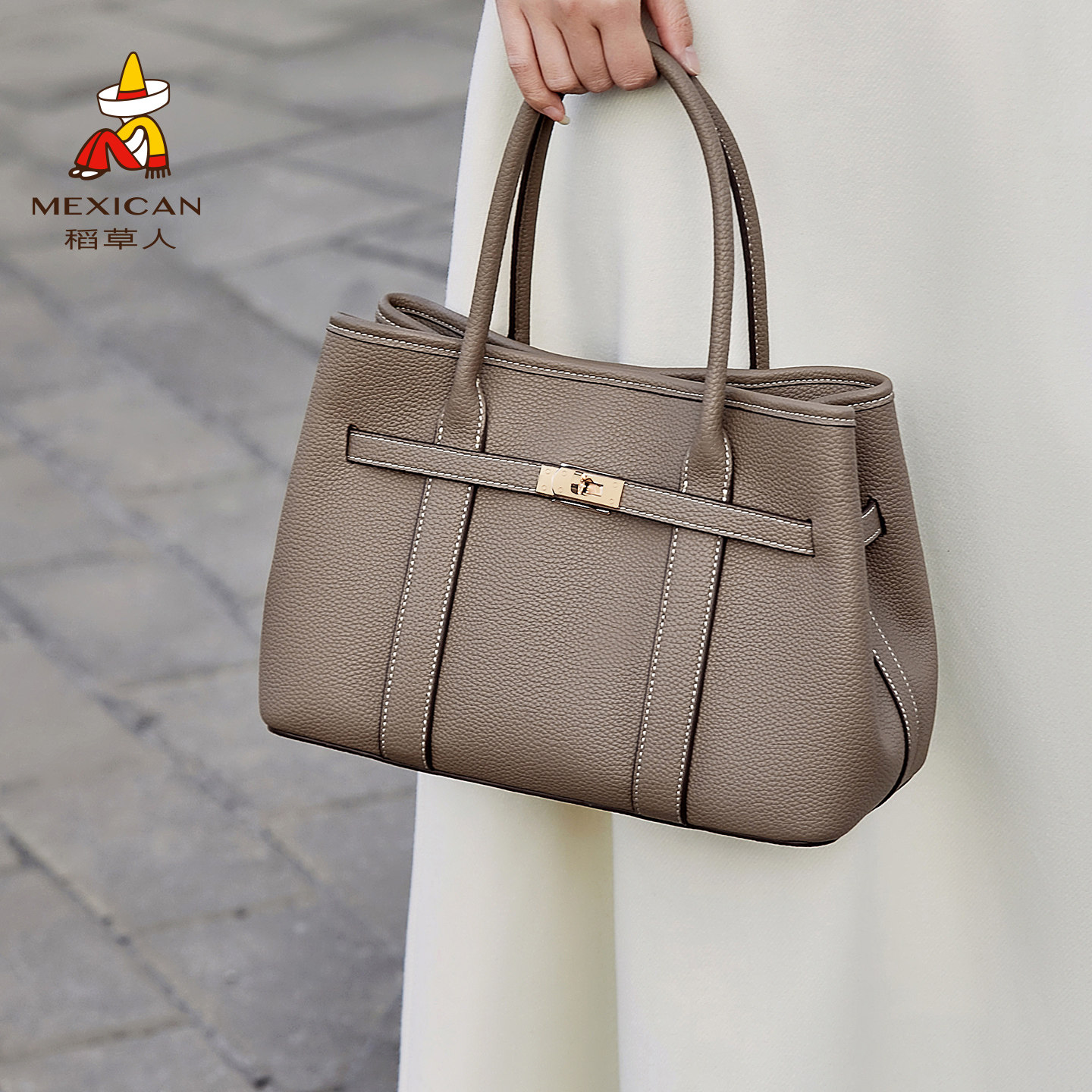 稻草人包包女士2026新款妈妈包通勤高级感手提包精致大容量斜挎包