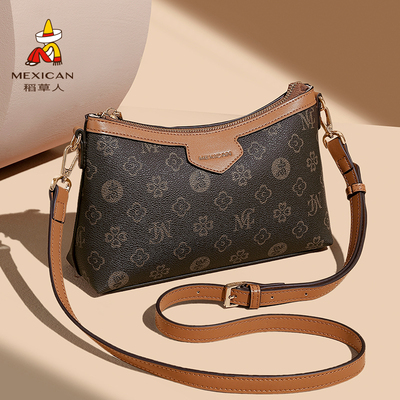 稻草人包包女2025新款时尚妈妈包百搭单肩包女款斜挎包通勤女包