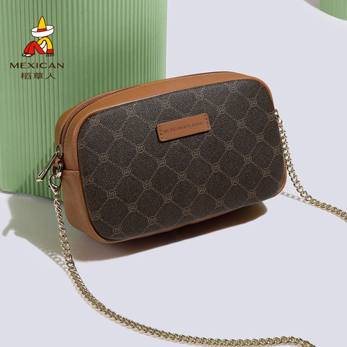 稻草人包包时尚百搭通勤小方包