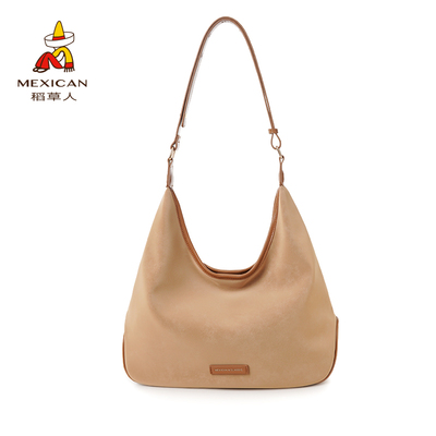 稻草人包包女2026新款简约单肩斜挎包轻奢纯色潮流时尚复古托特包