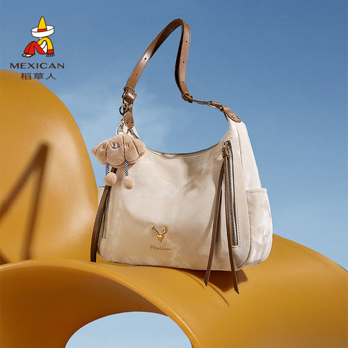 稻草人包包女春新款高级质感托特包大容量大学生挎包通勤单肩女包