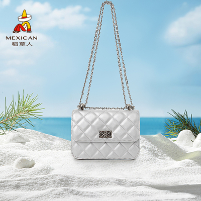 稻草人小香风单肩斜挎包通勤包包