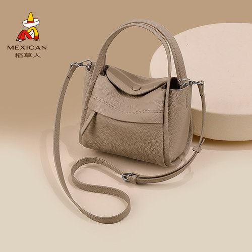 稻草人手提斜挎包撞色小日常搭配