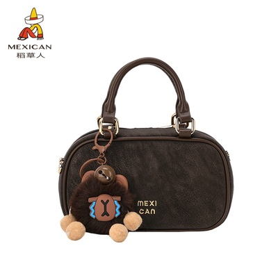 稻草人包包女新款手提包休闲百搭斜挎包简约单肩包上班通勤女包