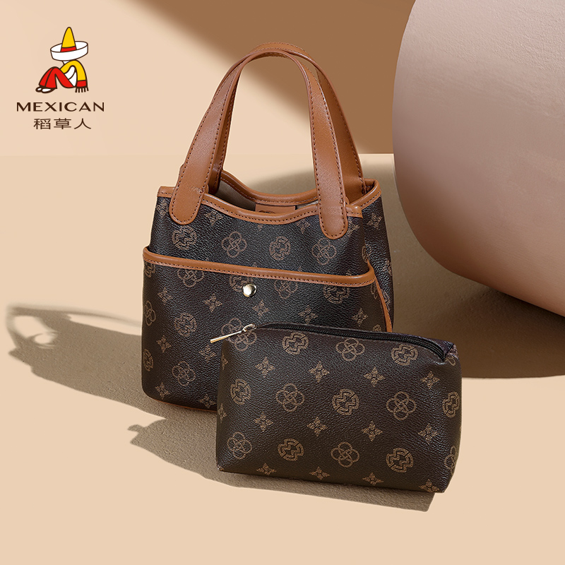 稻草人老花子母包时尚手提斜挎包