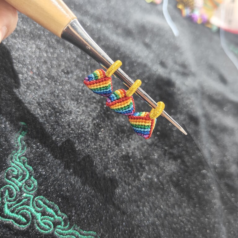 纯手工编织端午节五彩绳小粽子挂手链