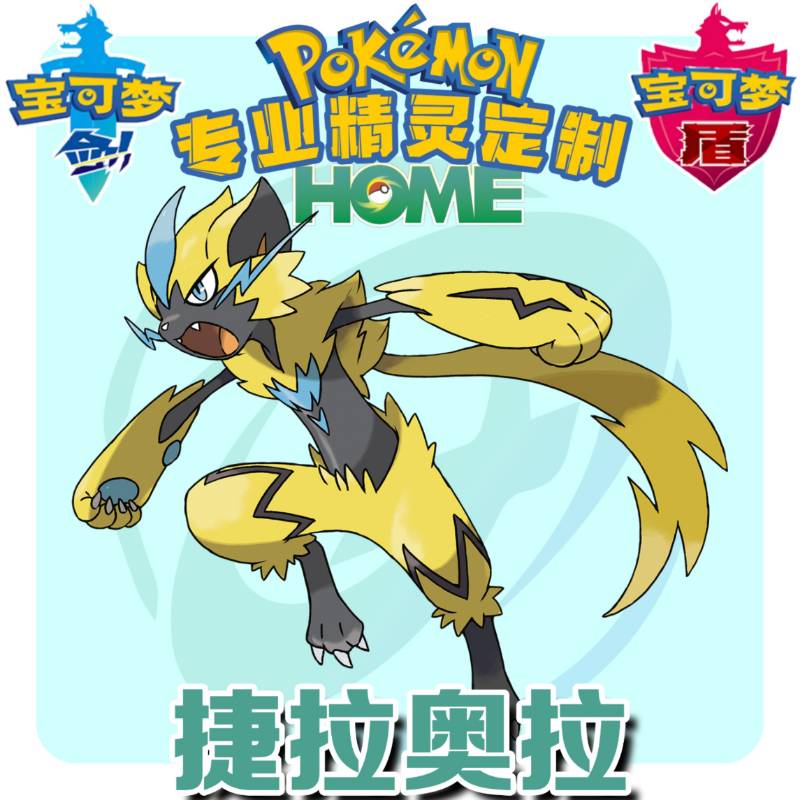 switch宝可梦剑盾精灵定制交换home前代神兽6v闪光满努力捷拉奥拉