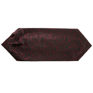 刺绣感双面领巾男英伦红色复古花纹西装围巾丝巾生日礼物礼盒装