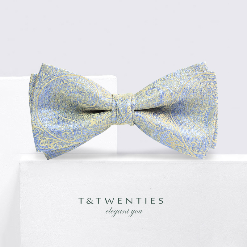 T&Twenties别致水光蓝色男士领结