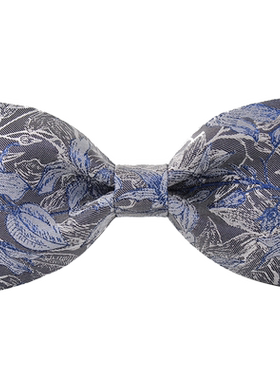 风格真丝灰色主持人bowtie领结