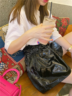 东大门超有feel帅酷松紧腰短裤