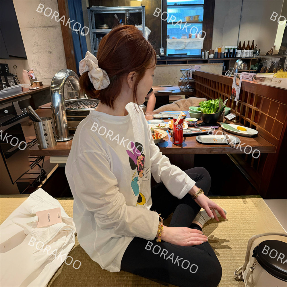 【BORAKOO】中古&middot;爱心墨镜米妮印花T恤