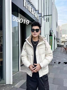 冬季男士连帽短款羽绒服青年时尚韩版修身白鸭绒保暖羽绒衣外套男