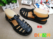 新款 个性 塑胶复古军凉青年情侣编织防水沙滩罗马包头凉鞋 夏季 包邮