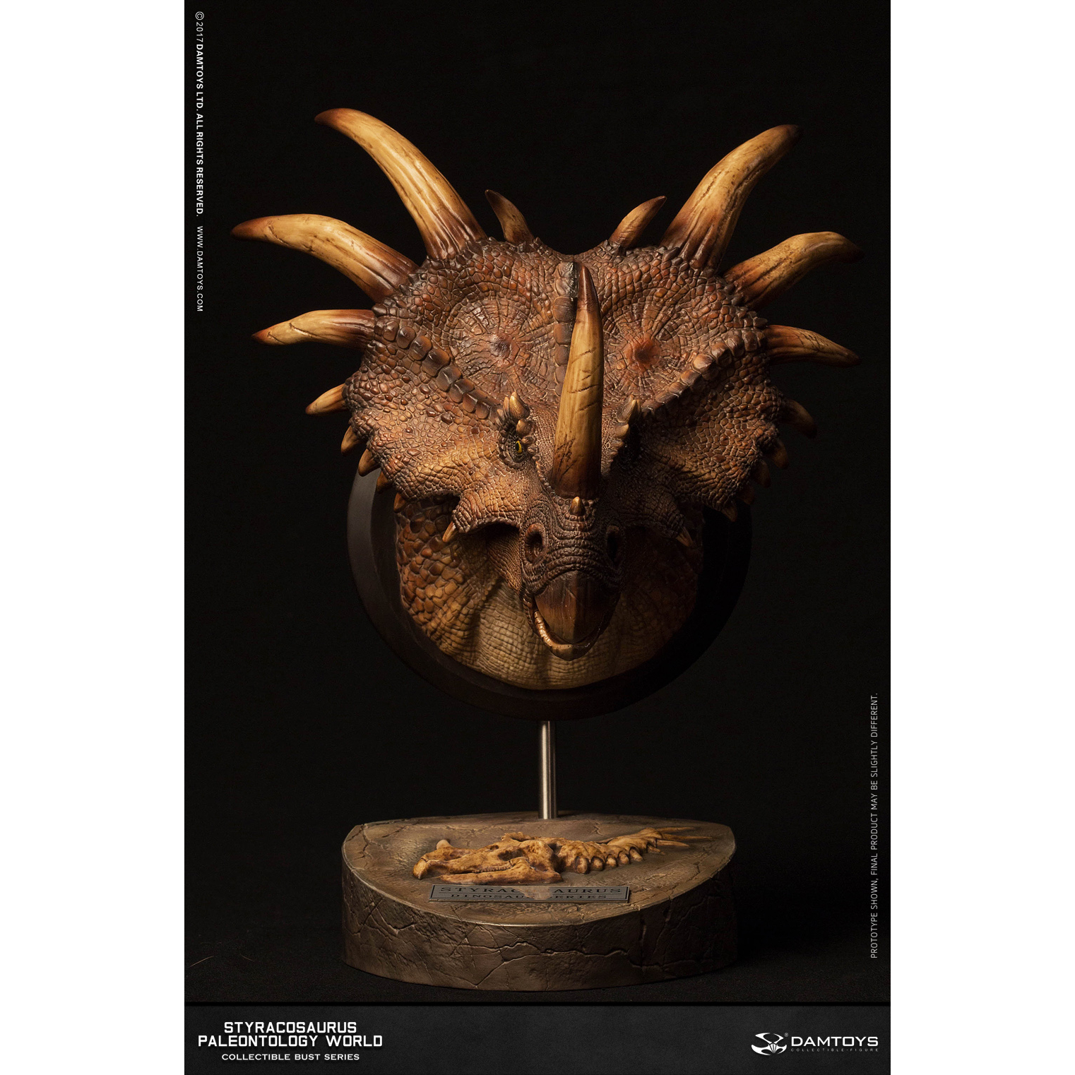 现货 DAMTOYS 博物馆系列 戟龙头部雕像 摆件 壁挂